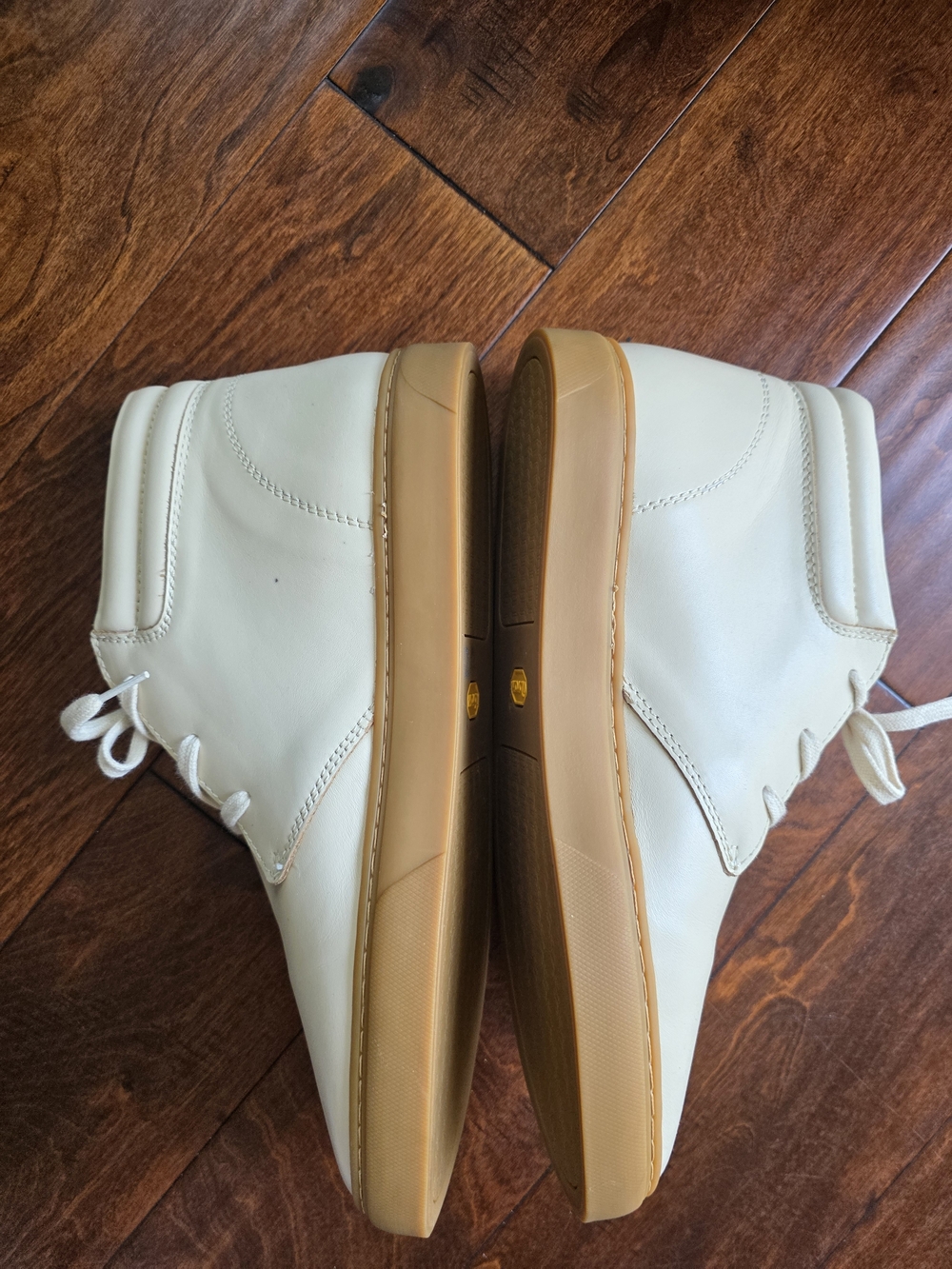 Nisolo Men's Diego Everyday Mid-Top Leather Sneakers Bone Cream 12.5 NWOB - Picture 6 of 17